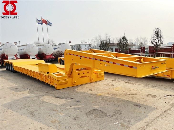 Gooseneck جدا شدنی تریلر Lowbed
