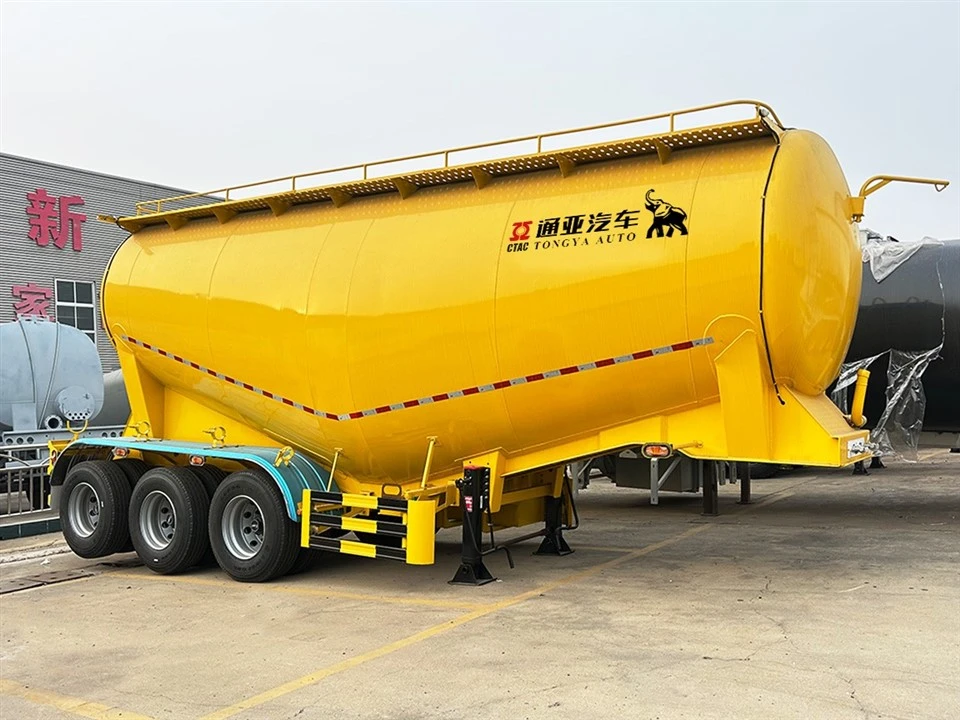 3 Axle Powder Tanker Semi Trailer برای فروش