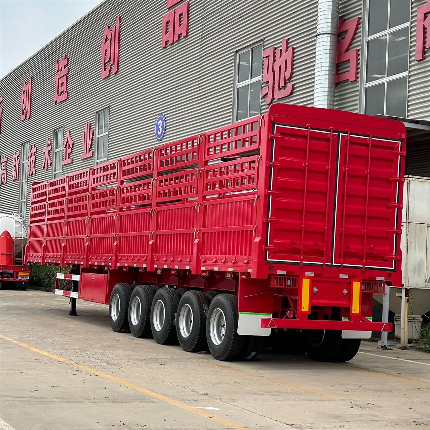 5 Axle 60T حصار حمل و نقل محموله فله نیمه تریلر جانبی دیوار نیمه تریلر