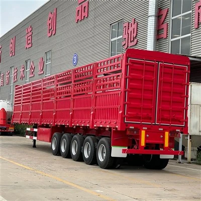 5 Axle 60T حصار حمل و نقل محموله فله نیمه تریلر جانبی دیوار نیمه تریلر